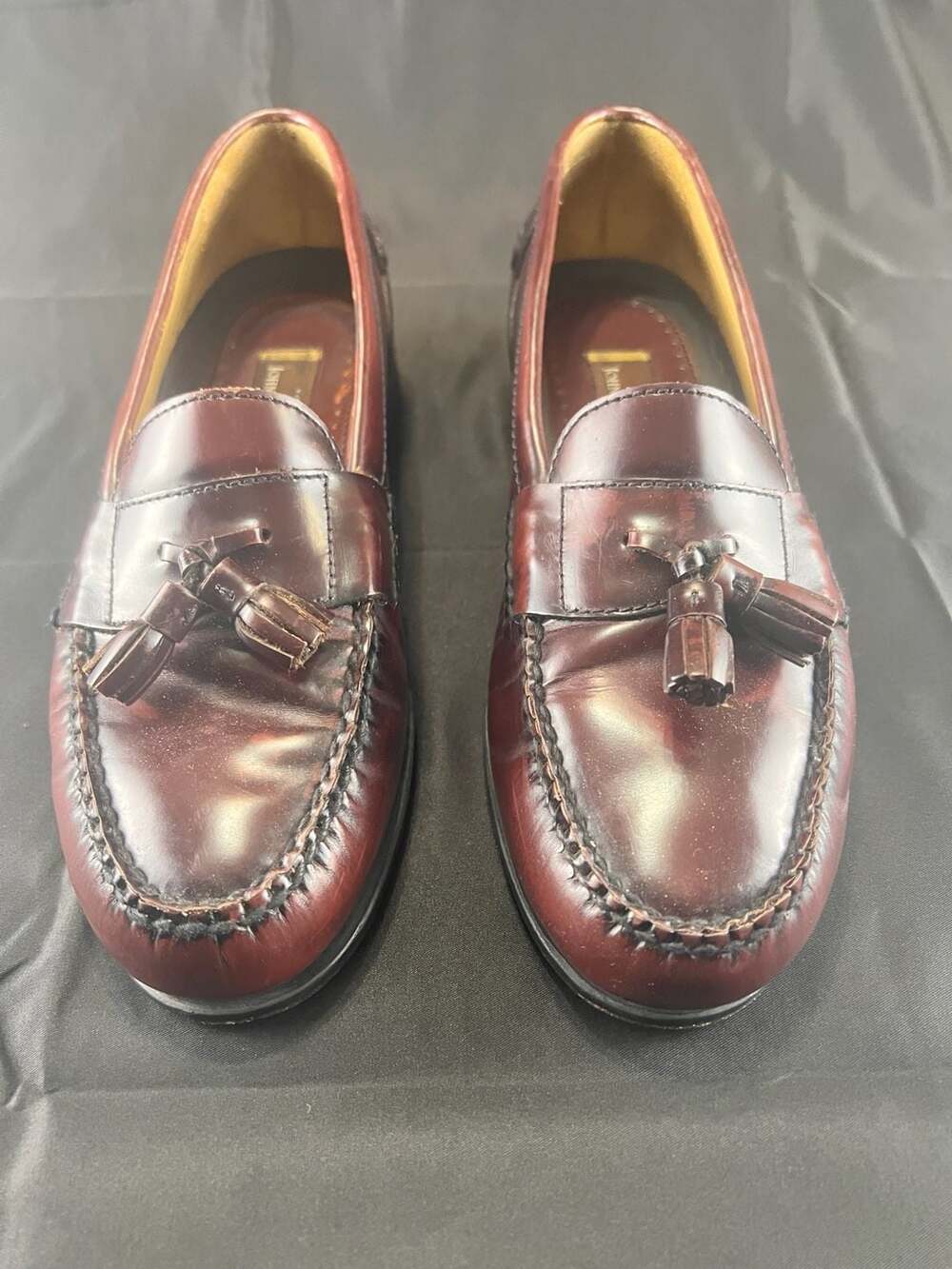 Johnston & Murphy Burgundy Leather Tassel Loafers Men's Size 10.5 M